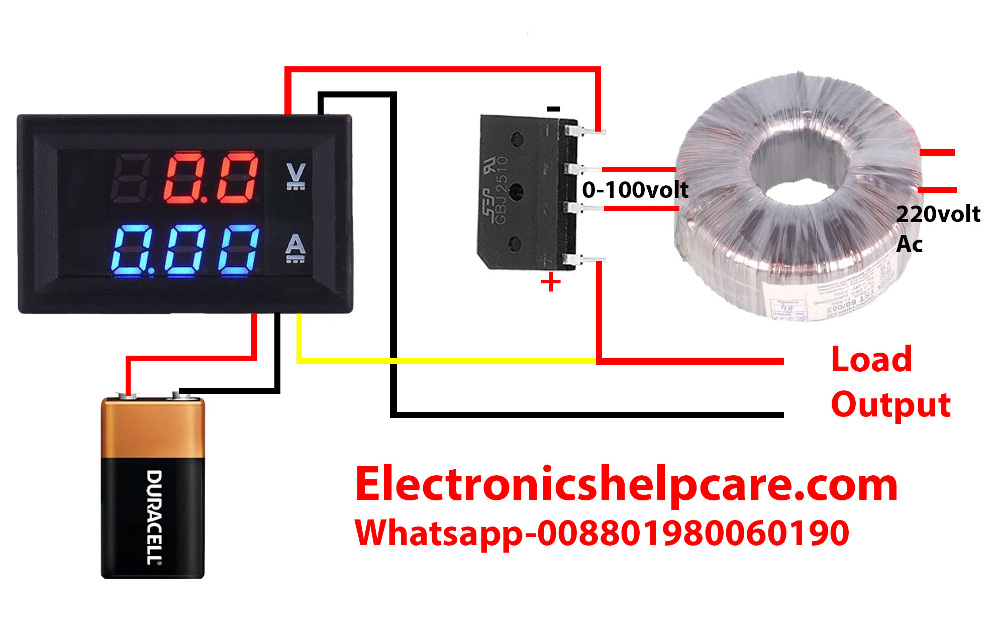 ampere meter voltmeter connection, electronics